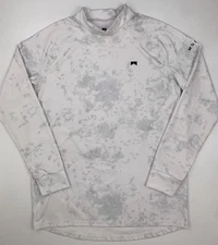 Montec Mock Neck Long Sleeve Size L Sweatshirt Shirt Camo Base Layer Performance