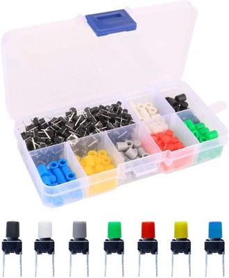 105pcs 6×6×8mm Schalter Momentane Taktschalter,Tactile Tact Push Button Switc...