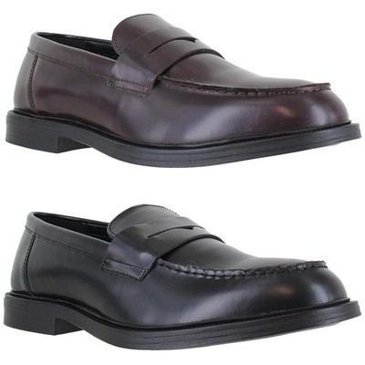 Herren Off The Hook Perry Penny Loafer Slipper Leder Smart Schuhe Größen 7-12