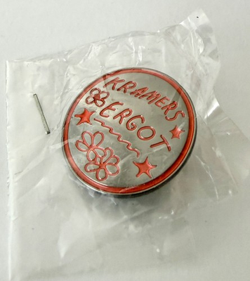 #ad RARE Kramer#x27;s Ergot 1” Metal Cloisonné Pin Sammy Harkham Sealed in Bag $24.00