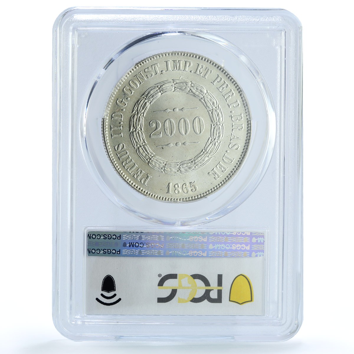 Brazil 2000 reis Pedro II KM-466 MS 63 PCGS silver coin 1865 | eBay