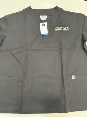 Frontline Gold Vet Scrub Top 2X Black NWT Veterinary Med Dog Groomer