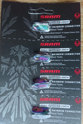 4 x SRAM Eagle 12 Gang Power Lock Quick Link Oil Slick Rainbow NEU