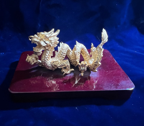 Stunning Gold Dragon on Stand by RISIS