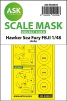 Hawker Sea Fury FB.11 Double-Sided Mask For Airfix / 1:48