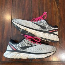 Brooks Ghost 11 Women's Running Shoes White Black Pink