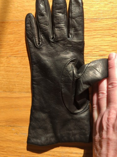 Coach New York Womens Black Leather Gloves Cashmere Lining Size 7.5 - Picture 11 of 15