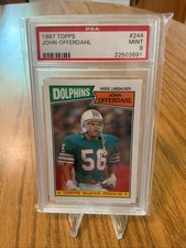 1987 TOPPS #244 JOHN OFFERDAHL PSA 9 MINT RC ROOKIE CARD. rookie card picture