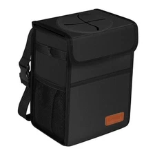 Femuar Leak Proof Car Trash Can with Lid - Waterproof Automotive Garbage Bin 