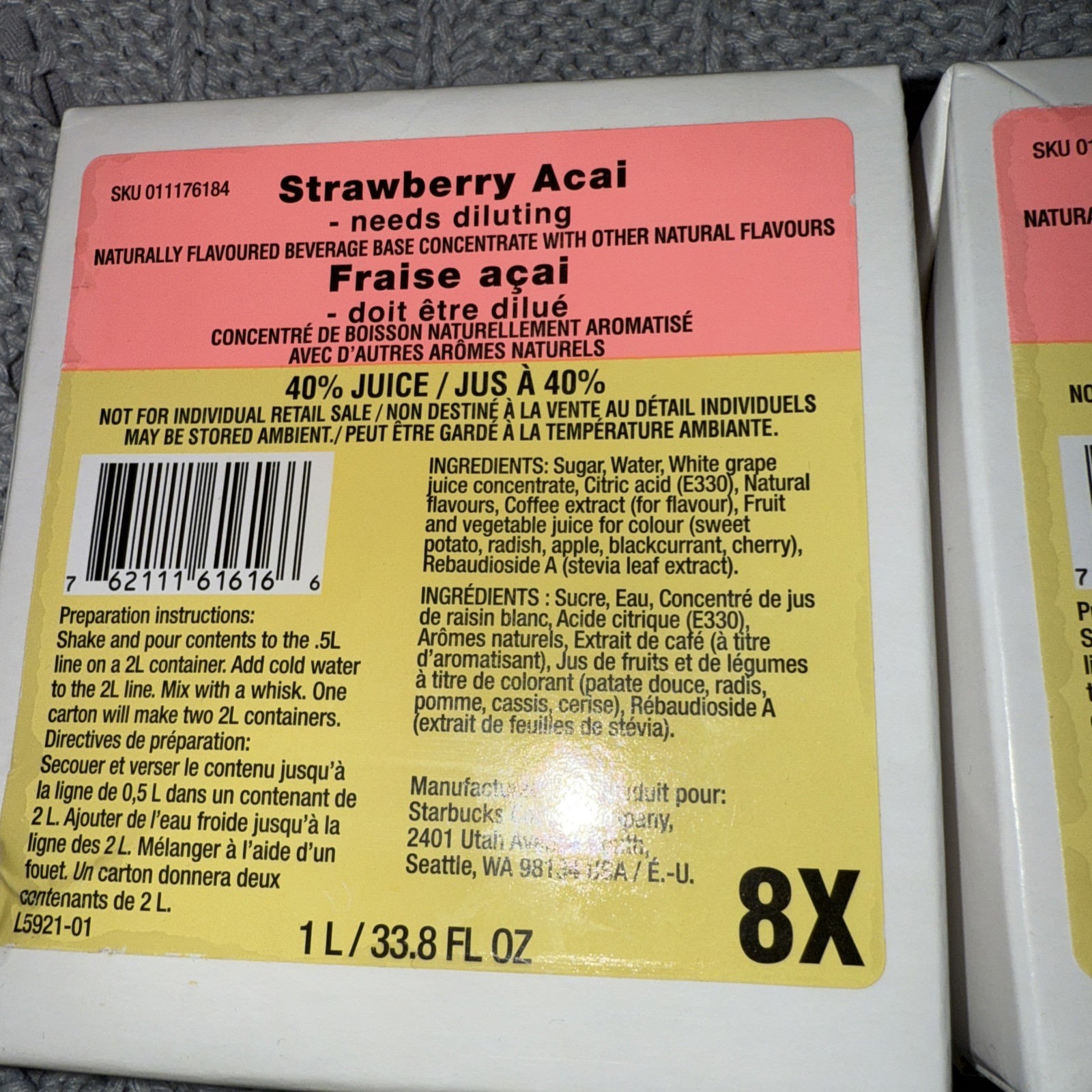 Strawberry Acai Base (4 Boxes) SEALED BB December 2025 New Packaging!!