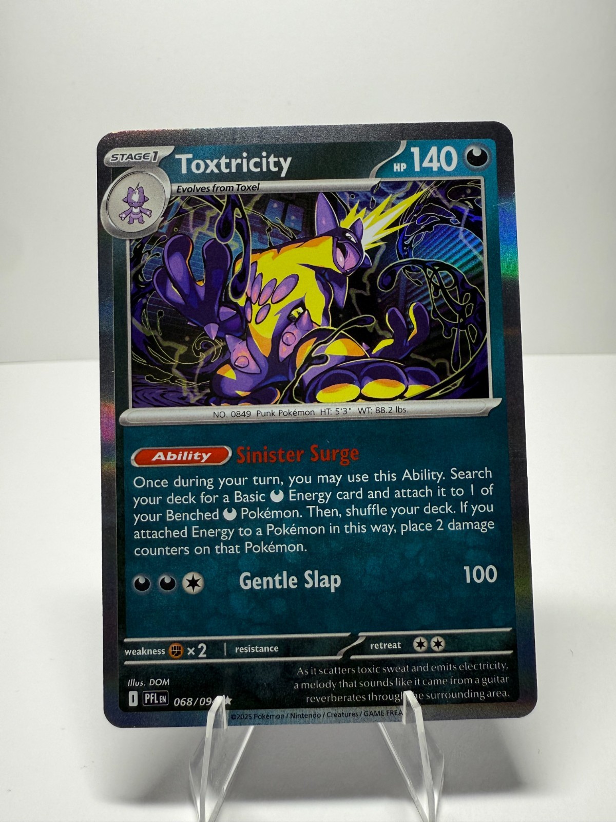 Pokémon TCG Phantasmal Flames Toxtricity Holo 68/94