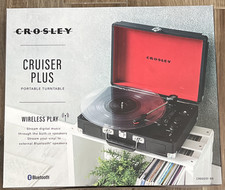 Crosley Cruiser Plus Portable Turntable Bluetooth 3-Speed Black/Red