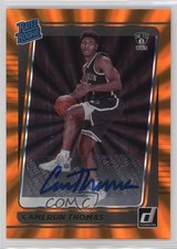 2021-22 Donruss Holo Orange Laser Signatures Cameron Thomas Rookie Auto RC