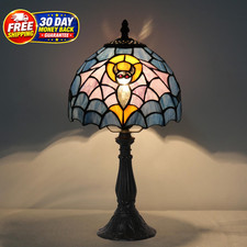 Gothic Bat Table Lamp,8In Tiffany Style Lamp,Stained Glass Desk lamp,Halloween H