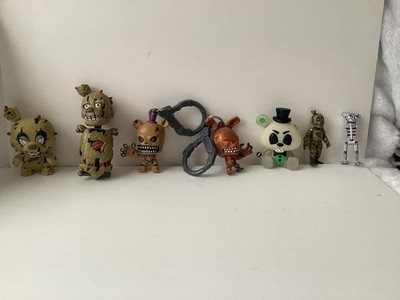 Lot of 7: Five Nights At Freddy's FNAF Damaged Incomplete Figures/Clip-Ons