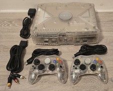 Microsoft Xbox Original Crystal Console - Complete - ONE OWNER - Excellent 