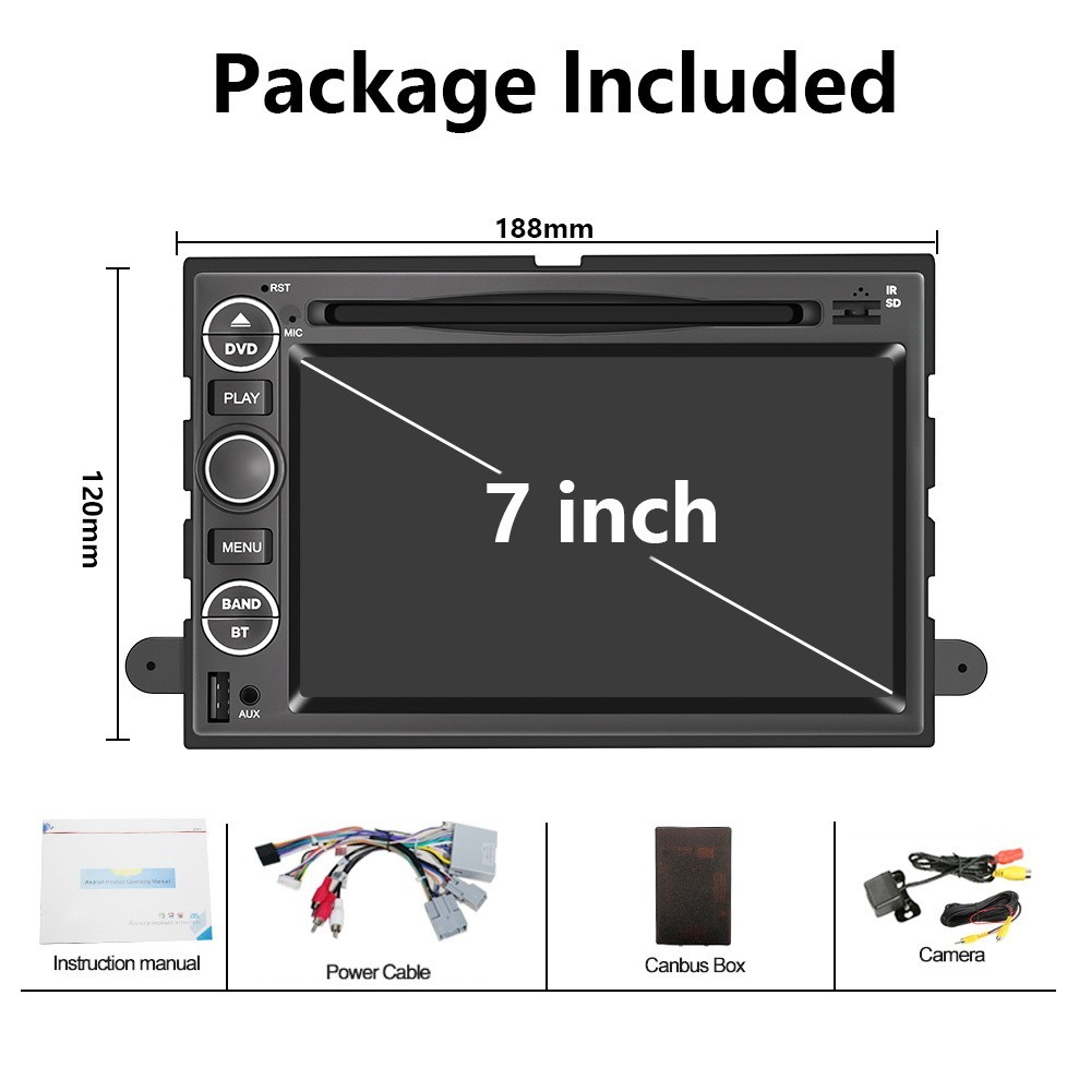 Car Radio Stereo DVD CD Player Carplay Navigation For  2006-2014 Ford F250 F350
