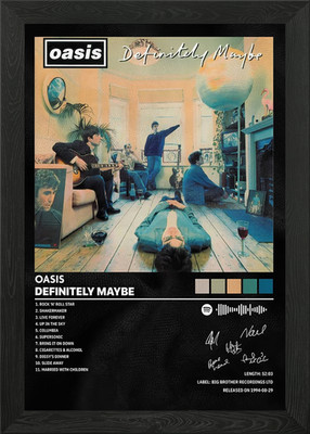 Oase - Definitely Maybe gerahmtes Wandbild Poster Leinwanddruck Bild