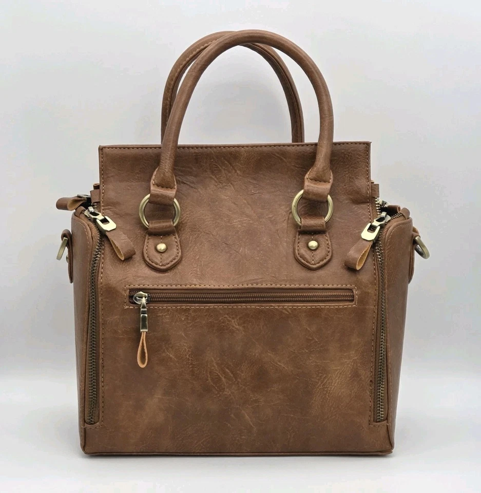 Bolso de mano bandolera/cartera de cuero marrón Cobbler Legend Foto 4 de 4