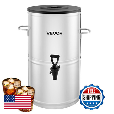 Vevor Ice Tea Dispenser 4 Gal/15L 304 Stainless Steel Beverage Dispenser Spigot