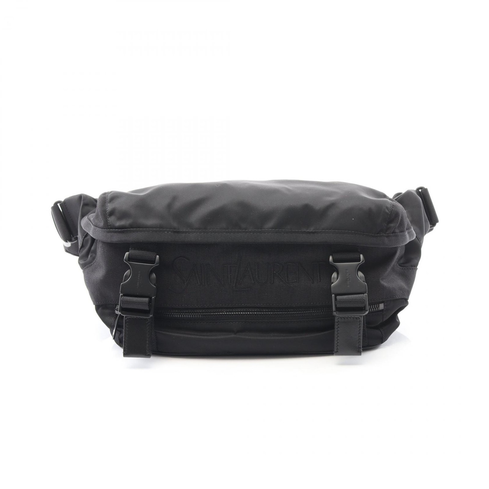 SAINT LAURENT PARIS marsupio ricamato vita incrociata 758258 tela nylon NUOVO