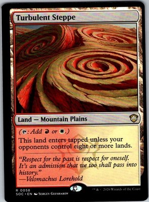 MTG Turbulent Steppe R Commander: Secrets of Strixhaven 58 NM