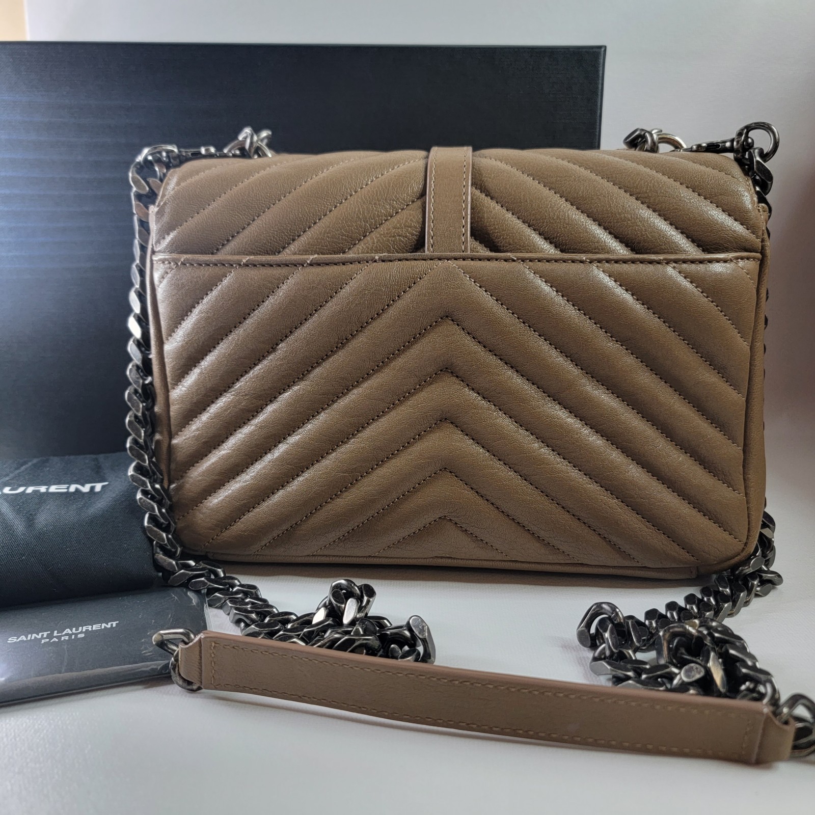 Borsa a tracolla SAINT LAURENT YSL College 2 vie in pelle