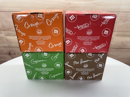 M&M's Character Ceramic Mug Lot Of 4 - Orange, Brown, Green, Red - New in Box - Picture 3 of 6