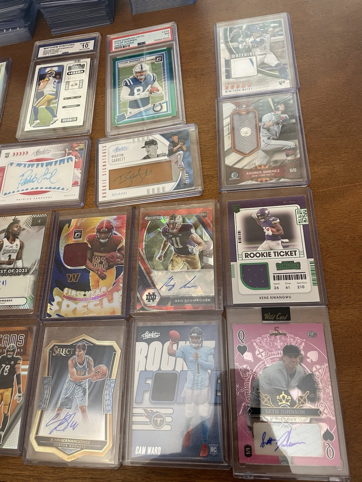 HUGE ROOKIE PATCH AUTO GRADED SLAB PSA AUTOGRAPH 225 SPORTS CARD COLLECTION LOT view 4