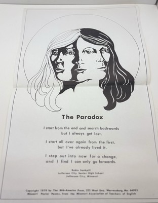 Vintage Poster 1979 Poetry Winner High School Missouri Mid American Post