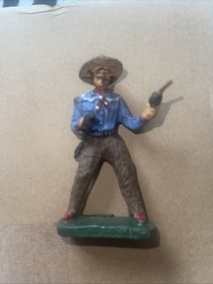 HAUSSER Elastolin 7cm Cowboy mit 2 Pistolen  Wild West