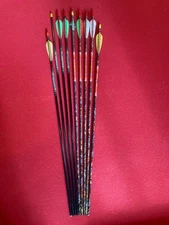 9 - Beman ICS 340 Camo Hunter carbon arrows - NEW + inserts - Read Description