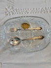 Vintage Anchor Hocking Star of David Divided Relish Dish Pressed Clear Glass