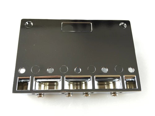 201B-4 4 Strings Electric Bass Bridge Brass Saddle Chrome Black - Picture 5 of 11