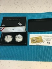 World War I Centennial 2018 Silver Dollar and Coast Guard Medal Set