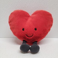 Rare Jellycat Amusable Red Heart Plush Lovey Love Stuffed Toy NWT