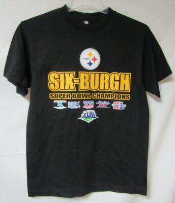 Pittsburgh Steelers Mens Medium Six-Burgh Super Bowl