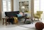 polyester futon guest spare room sofa bed full size 6" couch black mattress only