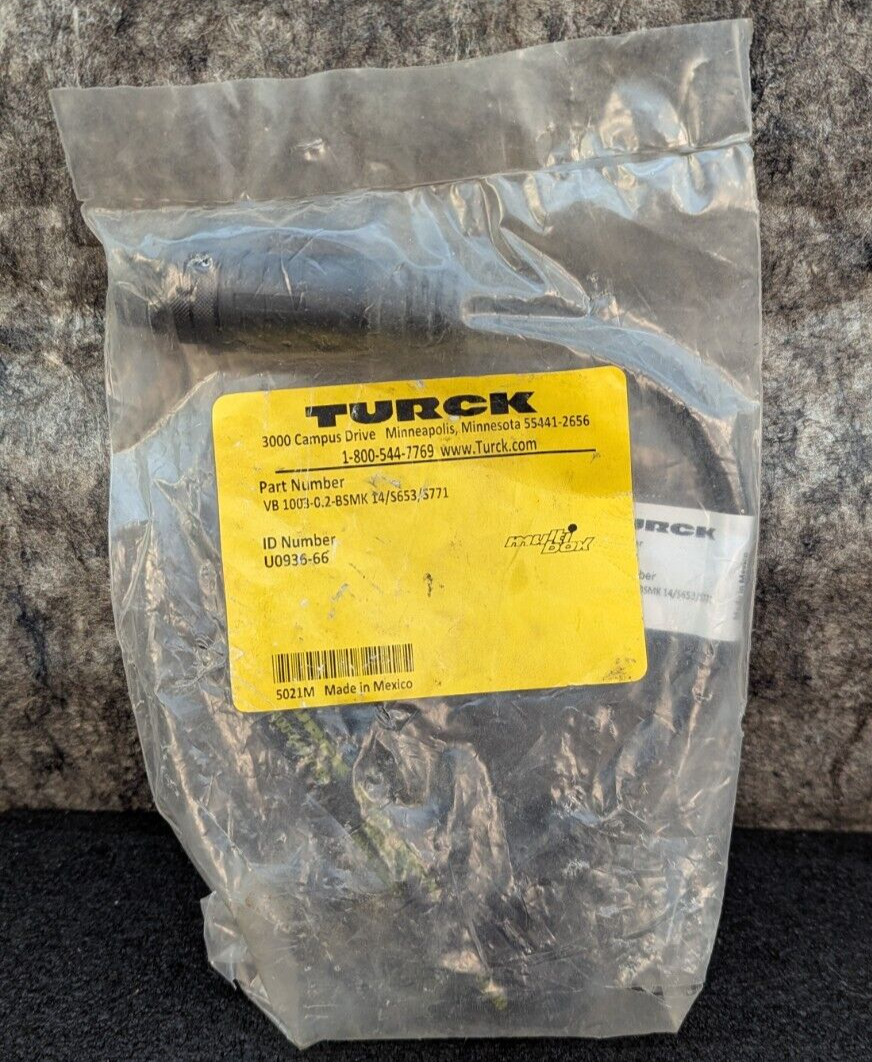 Turck, VB 1003-0.2-BSMK 14/S653/S771 (U0936-66) 🔥New/Sealed🔥