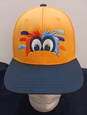 Youth Top of the World Melvin Character Snap Back Hat Yellow Black Raised Print