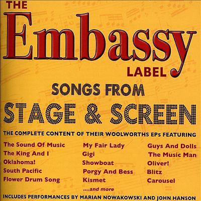 Various Artists The Embassy Label - Songs From Stage & Screen CD New 82404690442