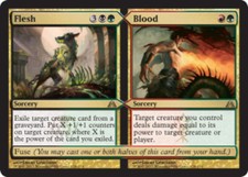 Fleshh // Blood Light Play, English Magic the Gathering MTG Dragon's Maze