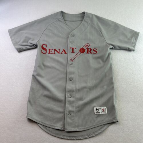 HI FIVE Senators Baseball Jersey #1 on Back Gray Sz Small