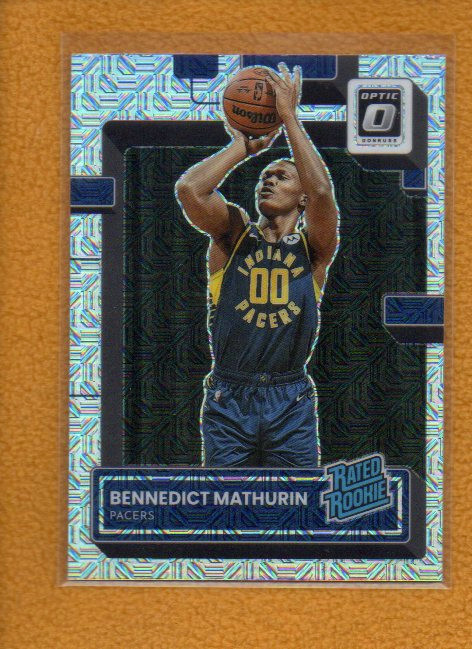 Bennedict Mathurin 2022-23 Donruss Optic Rated Rookie Choice Prizm RC #209