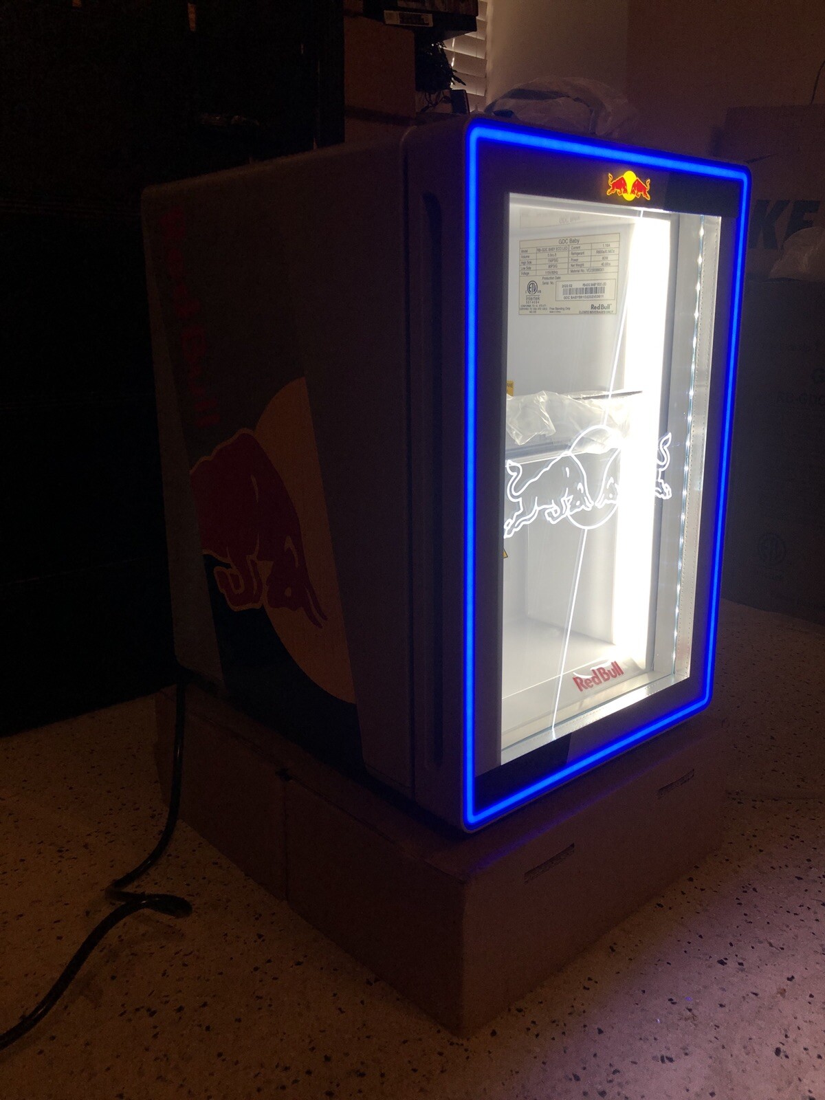 New Red Bull Mini Fridge GDC ECO Small Drink Refrigerator Cooler Logo