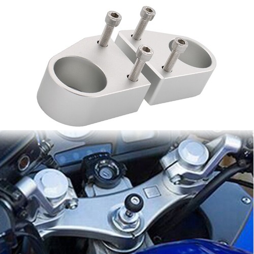 Bar Risers Firestorm VFR750 VFR800 CBR600 Motorcycle Mount Clamp Kit Set Extender Adapter Raiser Spacer MCNC-H-001 Bar Risers Firestorm VFR750 VFR800 CBR600 Motorcycle Mount Clamp Kit Set Extender Adapter Raiser Spacer MCNC-H-001