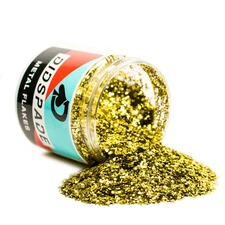 6oz Citron Gold 0.025 Gold Metal Flake - Solvent Resistant Glitter
