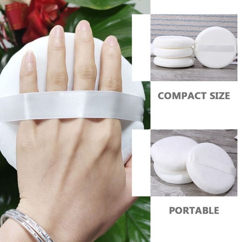 6 PCS White Lint Powder Puff Miss Makeup Puffs Large Sponge - Picture 4 of 12