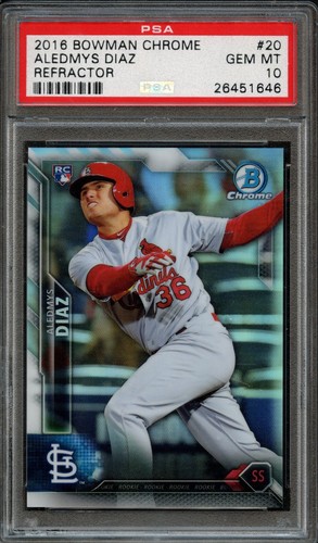 BB - 2016 Bowman Chrome - Refractor - #20 - Aledmys Diaz - PSA 10 - Picture 1 of 2