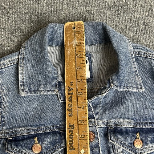 SO Essential Girl's Small Denim Medium Wash Jean Jacket Button Up Pockets - Picture 12 of 12